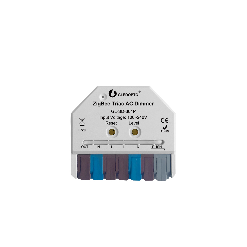 GLEDOPTO GL-SD-301P ZigBee 3.0 Ultra-Mini Triac AC Dimmer, Trailing-Edge 100–240VAC 400W, In-Wall Dimmer Module, APP/Voice/Push Switch/2.4G RF, for Hue / SmartThings / Tuya / Alexa / Home Assistant / Zigbee2MQTT,Whymelighting – Pro LED Strips & Diffused Blocks, Factory Direct,GLEDOPTO GL-SD-301P ZigBee 3.0 Ultra-Mini Triac AC Dimmer, Trailing-Edge 100–240VAC 400W, In-Wall Dimmer Module, APP/Voice/Push Switch/2.4G RF, for Hue / SmartThings / Tuya / Alexa / Home Assistant / Zigbee2MQTT