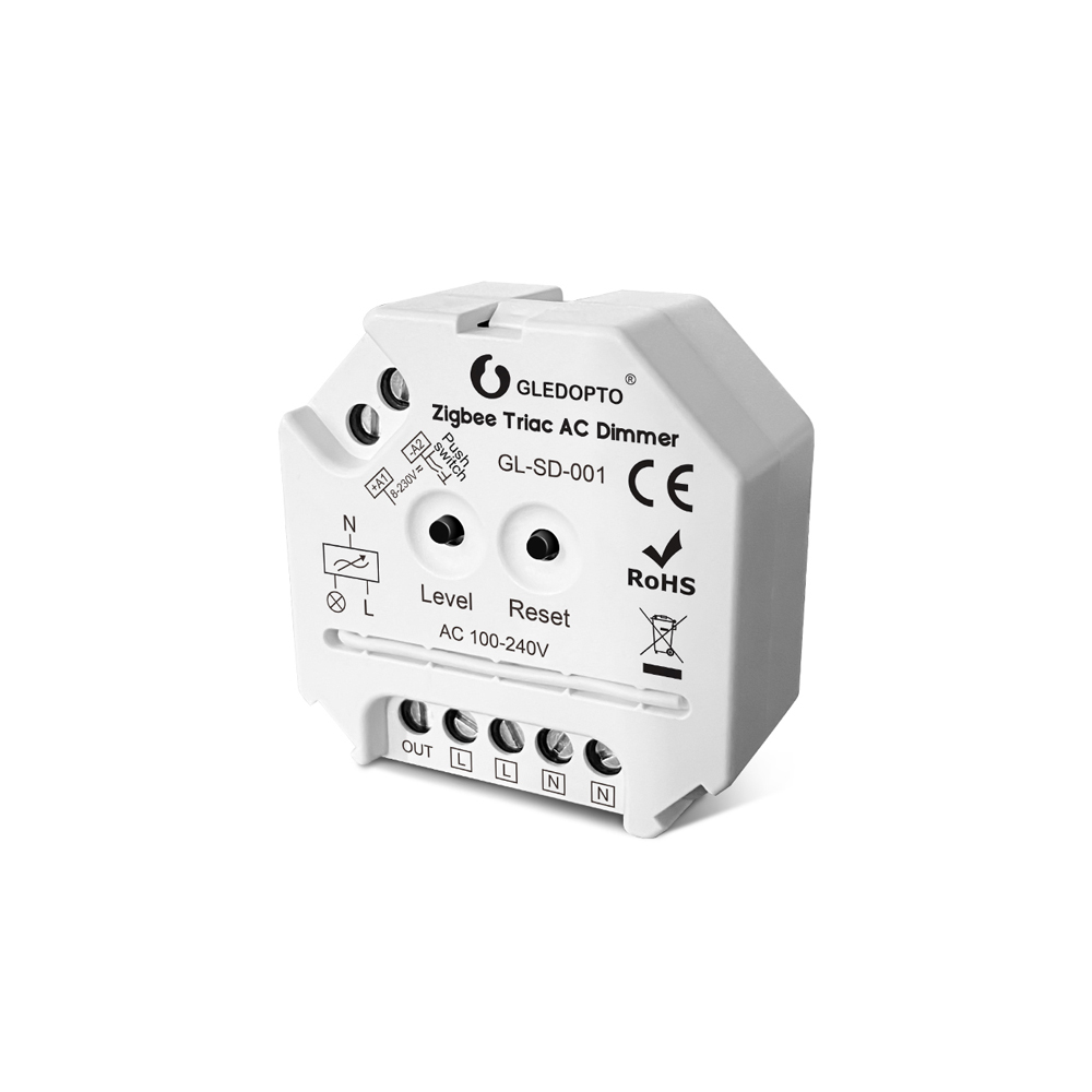 GLEDOPTO GL-SD-001 ZigBee 3.0 Triac AC Dimmer, Trailing-Edge 100–240VAC 400W, Mini In-Wall Dimmer Module, APP/Voice/Push Switch/2.4G RF, for Hue / SmartThings / Tuya / Home Assistant / Echo Plus,Whymelighting – Pro LED Strips & Diffused Blocks, Factory Direct,GLEDOPTO GL-SD-001 ZigBee 3.0 Triac AC Dimmer, Trailing-Edge 100–240VAC 400W, Mini In-Wall Dimmer Module, APP/Voice/Push Switch/2.4G RF, for Hue / SmartThings / Tuya / Home Assistant / Echo Plus