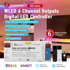 GLEDOPTO GL-C-619WL Elite 6D-EXMU Advanced WLED Controller, ESP32 6-Output Addressable LED Controller with Ethernet + WiFi, DC5–48V 15A 20A Fuse & Relay, for WS2812B SK6812 WS2815 TM1814 WS2805 RGBIC Pixel LED Strip,Whymelighting – Pro LED Strips & Diffused Blocks, Factory Direct,GLEDOPTO GL-C-619WL Elite 6D-EXMU Advanced WLED Controller, ESP32 6-Output Addressable LED Controller with Ethernet + WiFi, DC5–48V 15A 20A Fuse & Relay, for WS2812B SK6812 WS2815 TM1814 WS2805 RGBIC Pixel LED Strip