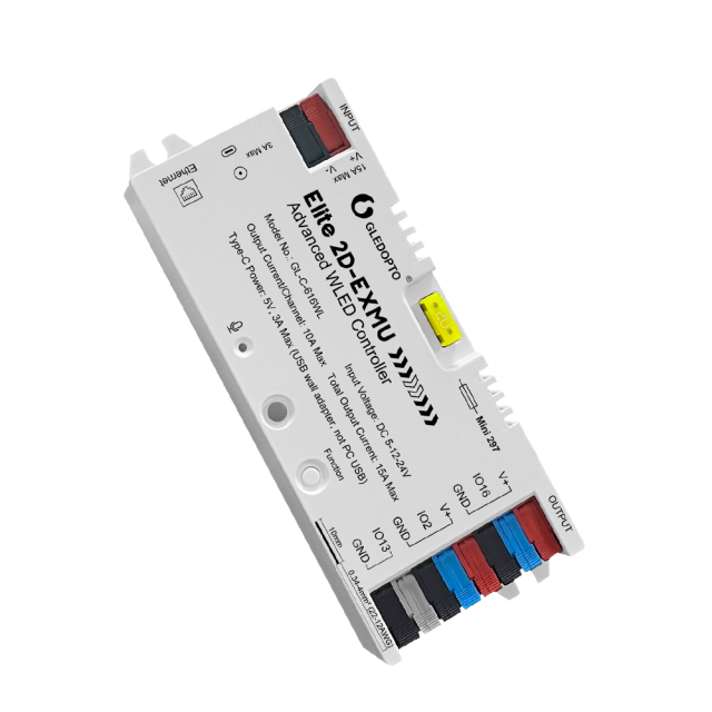 GLEDOPTO GL-C-616WL Elite Advanced WLED Controller with Ethernet, ESP32 Dual-Output Addressable LED Controller, DC5–24V 15A Fuse + Relay, WiFi & RJ45 for WS2812B SK6812 WS2815 TM1814 SPI Pixel LED Strip,Whymelighting – Pro LED Strips & Diffused Blocks, Factory Direct,GLEDOPTO GL-C-616WL Elite Advanced WLED Controller with Ethernet, ESP32 Dual-Output Addressable LED Controller, DC5–24V 15A Fuse + Relay, WiFi & RJ45 for WS2812B SK6812 WS2815 TM1814 SPI Pixel LED Strip