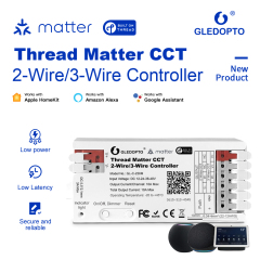 GLEDOPTO GL-C-226M Thread Matter CCT LED Controller, DC12–48V 10A, 2-Wire / 3-Wire Tunable White Strip Controller, Matter over Thread for Apple Home, Google Home, Alexa, Home Assistant,Whymelighting – Pro LED Strips & Diffused Blocks, Factory Direct,GLEDOPTO GL-C-226M Thread Matter CCT LED Controller, DC12–48V 10A, 2-Wire / 3-Wire Tunable White Strip Controller, Matter over Thread for Apple Home, Google Home, Alexa, Home Assistant