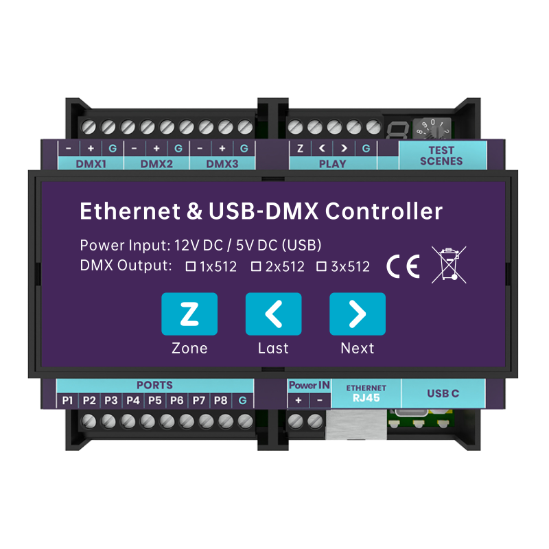 CQ-CE31 DIN-Rail DMX Controller, 1-3x512ch, RDM, WiFi/UDP Control,Whymelighting – Pro LED Strips & Diffused Blocks, Factory Direct,CQ-CE31 DIN-Rail DMX Controller, 1-3x512ch, RDM, WiFi/UDP Control
