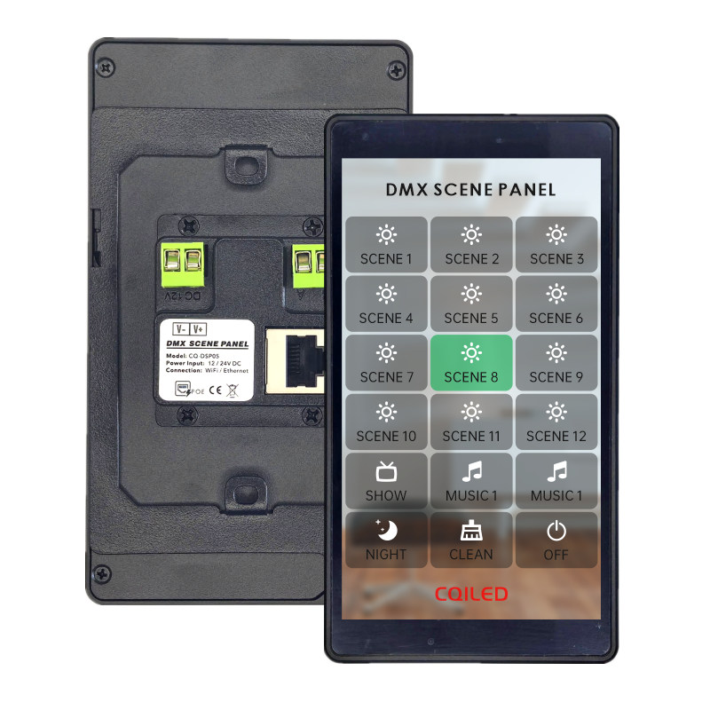 5" DMX Scene Panel, PoE, UDP/OSC, RGBW/CCT, 86/Gang Box,Whymelighting – Pro LED Strips & Diffused Blocks, Factory Direct,5" DMX Scene Panel, PoE, UDP/OSC, RGBW/CCT, 86/Gang Box