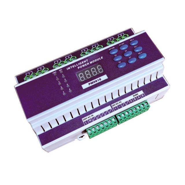 8-Zone 16A Smart Lighting Module, RS485 Modbus-RTU Control,Whymelighting – Pro LED Strips & Diffused Blocks, Factory Direct,8-Zone 16A Smart Lighting Module, RS485 Modbus-RTU Control