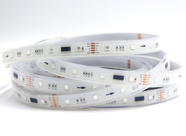 24V 5050 RGB DMX Tape, UCS512C3, 36LED/m, 6px,Whymelighting – Pro LED Strips & Diffused Blocks, Factory Direct,24V 5050 RGB DMX Tape, UCS512C3, 36LED/m, 6px