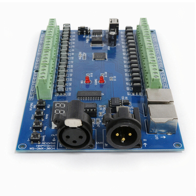 36-Channel DMX512 LED Decoder Bare Board Constant Voltage PWM DMX Controller,Whymelighting – Pro LED Strips & Diffused Blocks, Factory Direct,36-Channel DMX512 LED Decoder Bare Board Constant Voltage PWM DMX Controller