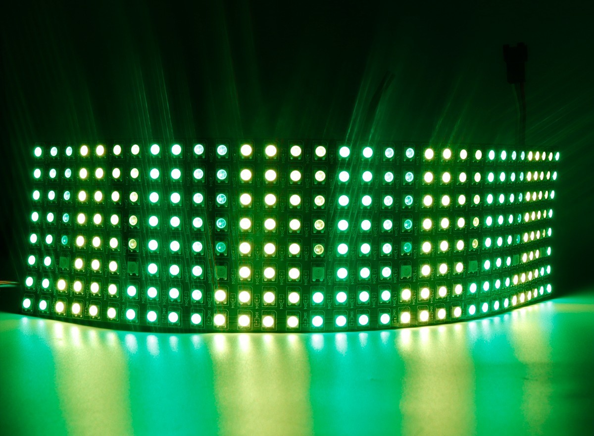 DC5V SK6812 8×32 RGB LED Matrix Pane 256 Flexible Pixel Screen Display,Whymelighting – Pro LED Strips & Diffused Blocks, Factory Direct,DC5V SK6812 8×32 RGB LED Matrix Pane 256 Flexible Pixel Screen Display