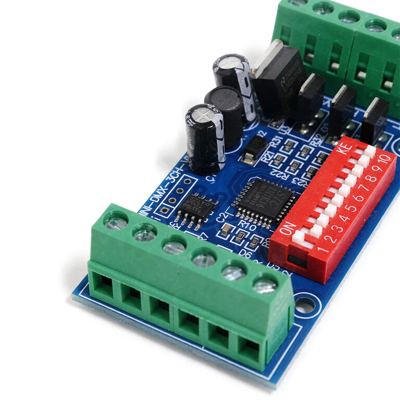 3-Channel DMX512 RGB Decoder Board, DC12-24V Constant Voltage PWM DMX Controller for RGB LED Strip,Whymelighting – Pro LED Strips & Diffused Blocks, Factory Direct,3-Channel DMX512 RGB Decoder Board, DC12-24V Constant Voltage PWM DMX Controller for RGB LED Strip