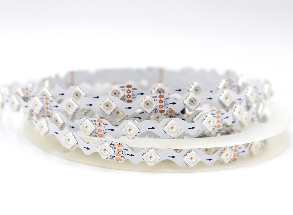 DC12V SK6813 Built-in IC SMD5050 RGB S-Shape ZigZag LED Strip 60 LED Strip,Whymelighting – Pro LED Strips & Diffused Blocks, Factory Direct,DC12V SK6813 Built-in IC SMD5050 RGB S-Shape ZigZag LED Strip 60 LED Strip