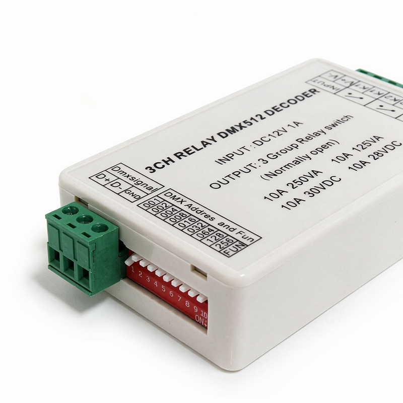 3-Channel DMX512 Relay Switch Controller AC110-220V 3CH 5A Relay AC250V,Whymelighting – Pro LED Strips & Diffused Blocks, Factory Direct,3-Channel DMX512 Relay Switch Controller AC110-220V 3CH 5A Relay AC250V