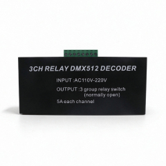 3 Channel DMX512 Relay Decoder Controller AC110-220V Input 3-Way 5A Relay Switch,Whymelighting – Pro LED Strips & Diffused Blocks, Factory Direct,3 Channel DMX512 Relay Decoder Controller AC110-220V Input 3-Way 5A Relay Switch
