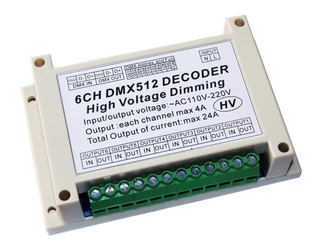 6-Channel DMX512 Triac Dimmer Pack, AC110-220V Digital Silicon Box SCR Phase-Cut Dimmer,Whymelighting – Pro LED Strips & Diffused Blocks, Factory Direct,6-Channel DMX512 Triac Dimmer Pack, AC110-220V Digital Silicon Box SCR Phase-Cut Dimmer