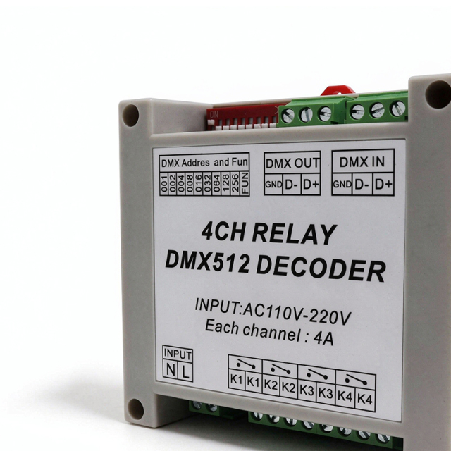4 Channel DMX512 Relay Switch Controller, AC110-220V Input 4-Way DMX Relay Module,Whymelighting – Pro LED Strips & Diffused Blocks, Factory Direct,4 Channel DMX512 Relay Switch Controller, AC110-220V Input 4-Way DMX Relay Module