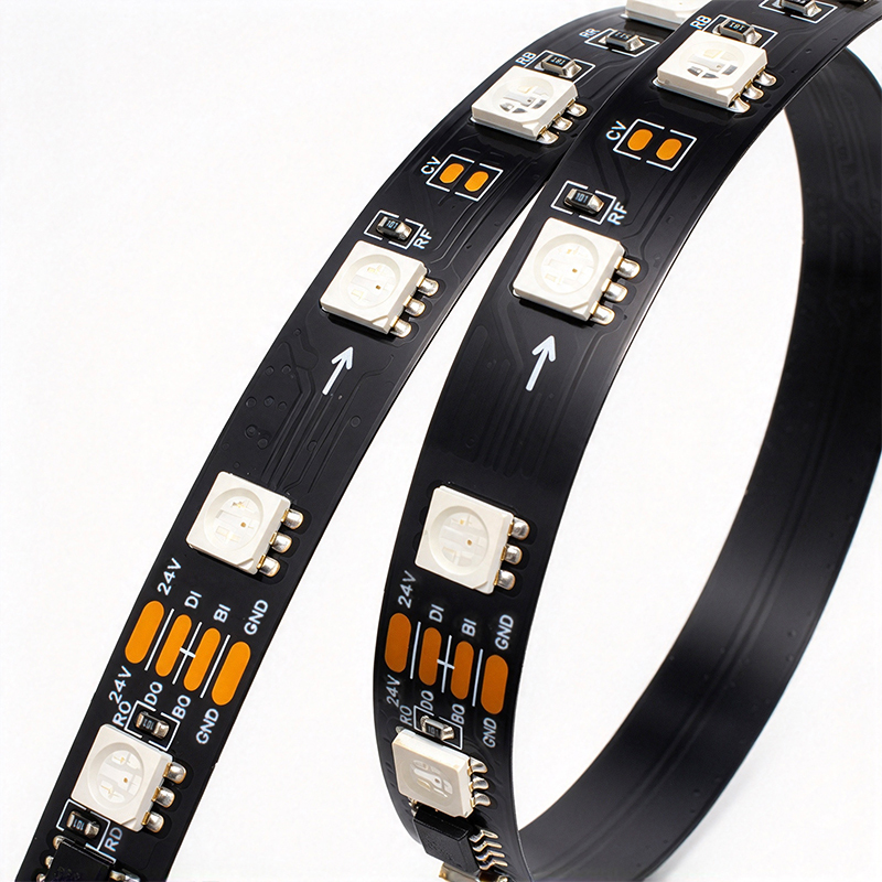 DC24V TM1934 Addressable RGB LED Strip SMD 5050 60LEDs/m 10 Pixels 10mm,Whymelighting – Pro LED Strips & Diffused Blocks, Factory Direct,DC24V TM1934 Addressable RGB LED Strip SMD 5050 60LEDs/m 10 Pixels 10mm
