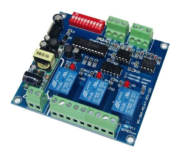 3-Channel DMX512 Relay Switch Controller Board AC110-220V Inputt 3CH 5A Relay,Whymelighting – Pro LED Strips & Diffused Blocks, Factory Direct,3-Channel DMX512 Relay Switch Controller Board AC110-220V Inputt 3CH 5A Relay