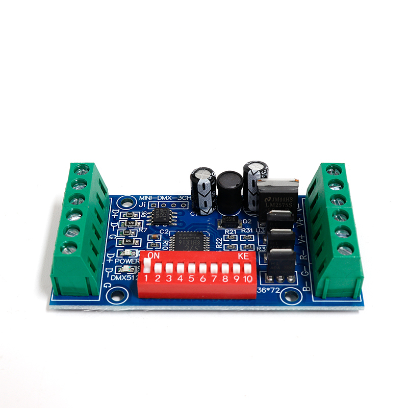 3-Channel DMX512 RGB Decoder Board, DC12-24V Constant Voltage PWM DMX Controller for RGB LED Strip,Whymelighting – Pro LED Strips & Diffused Blocks, Factory Direct,3-Channel DMX512 RGB Decoder Board, DC12-24V Constant Voltage PWM DMX Controller for RGB LED Strip