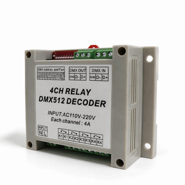 4 Channel DMX512 Relay Switch Controller, AC110-220V Input 4-Way DMX Relay Module,Whymelighting – Pro LED Strips & Diffused Blocks, Factory Direct,4 Channel DMX512 Relay Switch Controller, AC110-220V Input 4-Way DMX Relay Module
