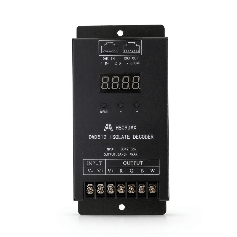H809DMX Constant Voltage DMX512 Decoder PWM Dimmer Driver for RGBW Strip,Whymelighting – Pro LED Strips & Diffused Blocks, Factory Direct,H809DMX Constant Voltage DMX512 Decoder PWM Dimmer Driver for RGBW Strip