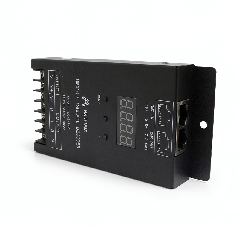 H809DMX Constant Voltage DMX512 Decoder PWM Dimmer Driver for RGBW Strip,Whymelighting – Pro LED Strips & Diffused Blocks, Factory Direct,H809DMX Constant Voltage DMX512 Decoder PWM Dimmer Driver for RGBW Strip