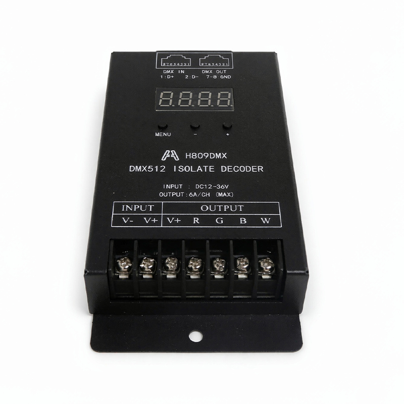 H809DMX Constant Voltage DMX512 Decoder PWM Dimmer Driver for RGBW Strip,Whymelighting – Pro LED Strips & Diffused Blocks, Factory Direct,H809DMX Constant Voltage DMX512 Decoder PWM Dimmer Driver for RGBW Strip