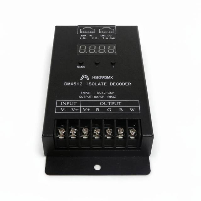 H809DMX Constant Voltage DMX512 Decoder PWM Dimmer Driver for RGBW Strip,Whymelighting – Pro LED Strips & Diffused Blocks, Factory Direct,H809DMX Constant Voltage DMX512 Decoder PWM Dimmer Driver for RGBW Strip