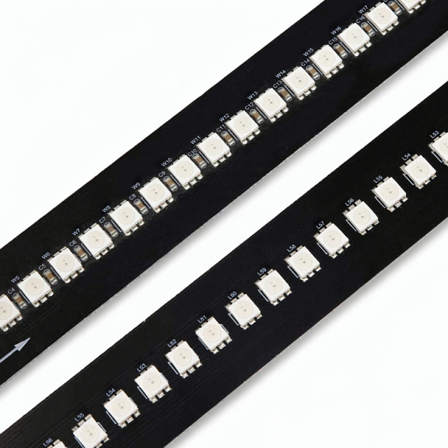 17.5mm SK6813 144LED Double Side RGB Meteor Tube PCB 12V,Whymelighting – Pro LED Strips & Diffused Blocks, Factory Direct,17.5mm SK6813 144LED Double Side RGB Meteor Tube PCB 12V