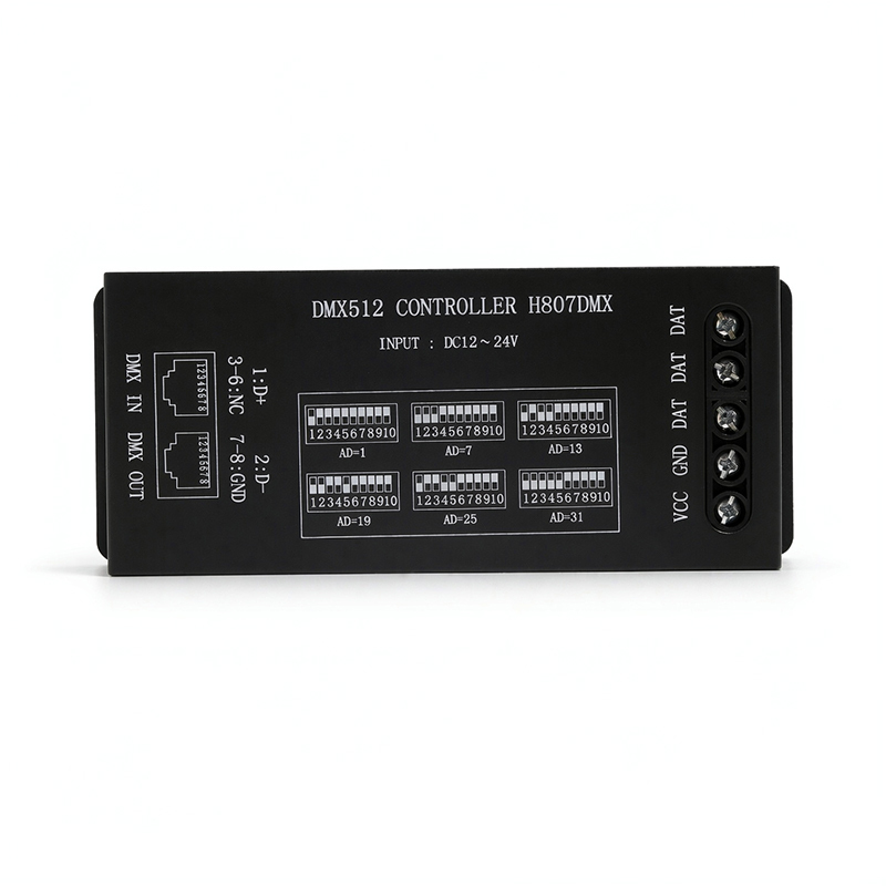 H807DMX DMX512 to SPI Decoder for WS2811 SK6812 Pixel LED,Whymelighting – Pro LED Strips & Diffused Blocks, Factory Direct,H807DMX DMX512 to SPI Decoder for WS2811 SK6812 Pixel LED