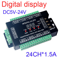 WS24LULED 24CH DMX512 LED Decoder DC5V-24V 8 Group RGB Common Anode Controller,Whymelighting – Pro LED Strips & Diffused Blocks, Factory Direct,WS24LULED 24CH DMX512 LED Decoder DC5V-24V 8 Group RGB Common Anode Controller