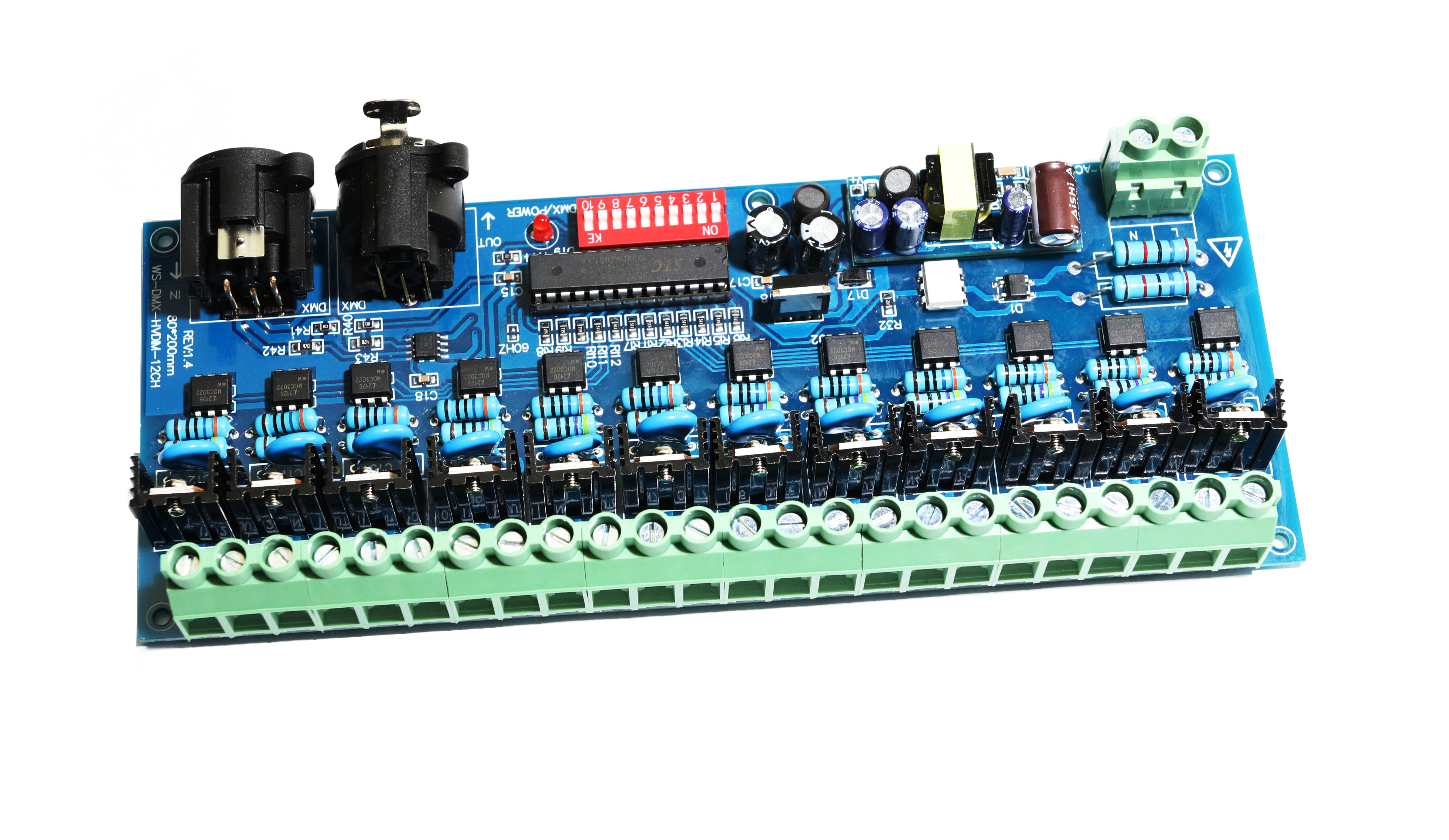 12CH HV DMX512 Dimmer Decoder AC110/220V LED Dimmable DIP Address DMX Control,Whymelighting – Pro LED Strips & Diffused Blocks, Factory Direct,12CH HV DMX512 Dimmer Decoder AC110/220V LED Dimmable DIP Address DMX Control
