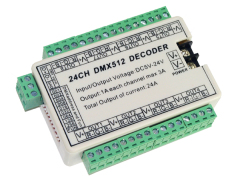 DMX512 LED Decoder DC5V-24V  1A/CH Max 3A  8 RGB Groups WS-DMX-24CH 24CH,Whymelighting – Pro LED Strips & Diffused Blocks, Factory Direct,DMX512 LED Decoder DC5V-24V  1A/CH Max 3A  8 RGB Groups WS-DMX-24CH 24CH