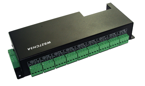 WS27CH3A 27CH DMX512 LED Decoder DC12V-24V 9x3A RGB Common Anode Controller,Whymelighting – Pro LED Strips & Diffused Blocks, Factory Direct,WS27CH3A 27CH DMX512 LED Decoder DC12V-24V 9x3A RGB Common Anode Controller