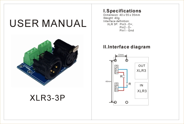 XLR3-3P 3-Pin XLR Breakout Board XLR Jack to Terminal Block Adapter for DMX512,Whymelighting – Pro LED Strips & Diffused Blocks, Factory Direct,XLR3-3P 3-Pin XLR Breakout Board XLR Jack to Terminal Block Adapter for DMX512