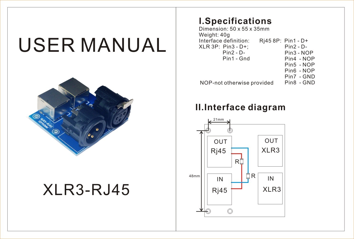 XLR3-RJ45 Adapter Board 3-Pin XLR to RJ45 DMX512 RS485 Wiring Converter,Whymelighting – Pro LED Strips & Diffused Blocks, Factory Direct,XLR3-RJ45 Adapter Board 3-Pin XLR to RJ45 DMX512 RS485 Wiring Converter