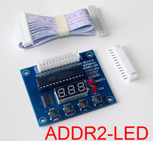 ADDR2-LED DMX Address Display Module 12P Ribbon Cable, for DMX512/RS485,Whymelighting – Pro LED Strips & Diffused Blocks, Factory Direct,ADDR2-LED DMX Address Display Module 12P Ribbon Cable, for DMX512/RS485