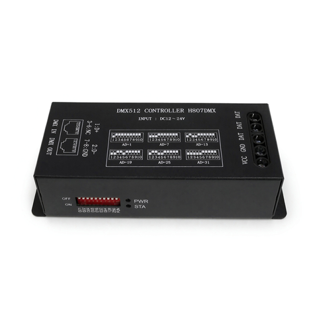 H807DMX DMX512 to SPI Decoder for WS2811 SK6812 Pixel LED,Whymelighting – Pro LED Strips & Diffused Blocks, Factory Direct,H807DMX DMX512 to SPI Decoder for WS2811 SK6812 Pixel LED