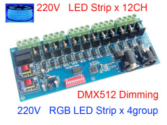 12CH LED DMX HV Dimmer AC110V/220V, DMX512 Decoder for Dimmable AC LED,Whymelighting – Pro LED Strips & Diffused Blocks, Factory Direct,12CH LED DMX HV Dimmer AC110V/220V, DMX512 Decoder for Dimmable AC LED