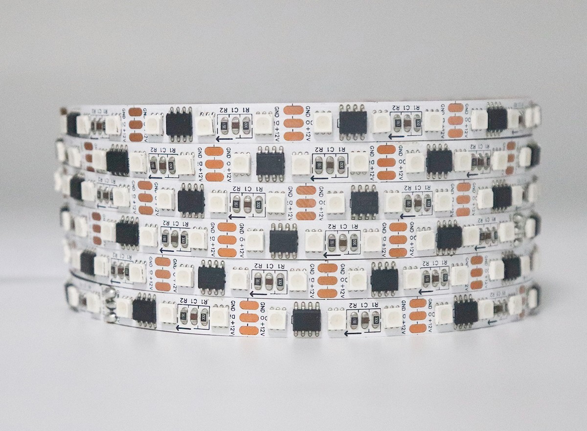 DC12V 8mm Narrow Addressable LED Strip SMD 4040 RGB External WS2811 IC 96 LEDs,Whymelighting – Pro LED Strips & Diffused Blocks, Factory Direct,DC12V 8mm Narrow Addressable LED Strip SMD 4040 RGB External WS2811 IC 96 LEDs