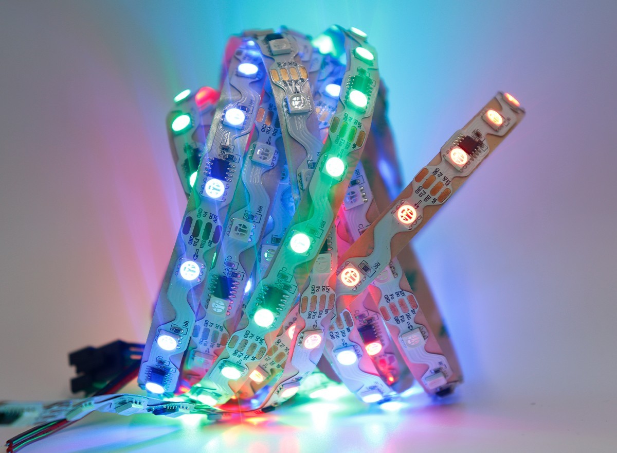 DC12V S-Type Zig-Zag  Cobra  Addressable LED Strip GS8206 RGB 48 LEDs,Whymelighting – Pro LED Strips & Diffused Blocks, Factory Direct,DC12V S-Type Zig-Zag  Cobra  Addressable LED Strip GS8206 RGB 48 LEDs