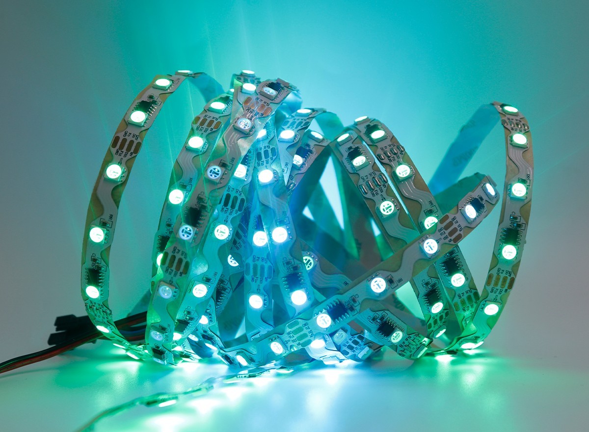 DC12V S-Type Zig-Zag  Cobra  Addressable LED Strip GS8206 RGB 48 LEDs,Whymelighting – Pro LED Strips & Diffused Blocks, Factory Direct,DC12V S-Type Zig-Zag  Cobra  Addressable LED Strip GS8206 RGB 48 LEDs