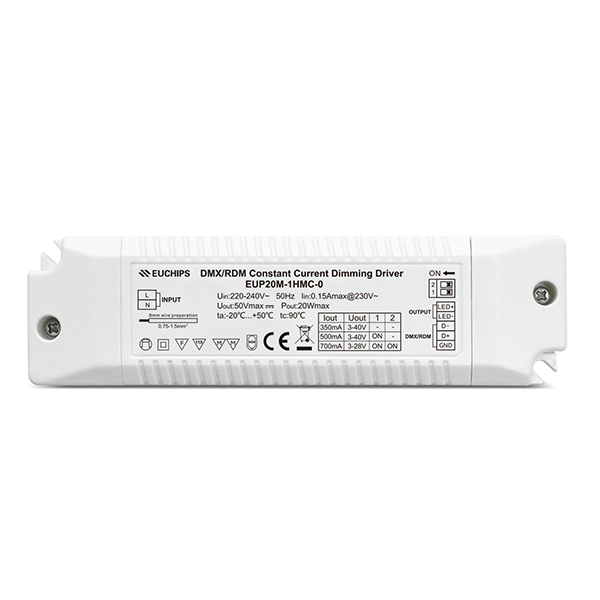 20W 350/500/550/700mA CC DMX Driver EUP20M-1HMC-0,Whymelighting – Pro LED Strips & Diffused Blocks, Factory Direct,20W 350/500/550/700mA CC DMX Driver EUP20M-1HMC-0