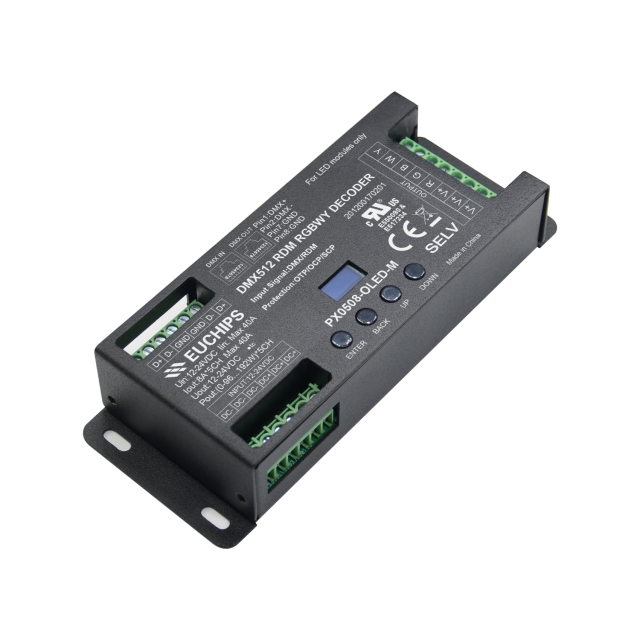 8A*5ch CV DMX Decoder PX0508-OLED-M,Whymelighting – Pro LED Strips & Diffused Blocks, Factory Direct,8A*5ch CV DMX Decoder PX0508-OLED-M