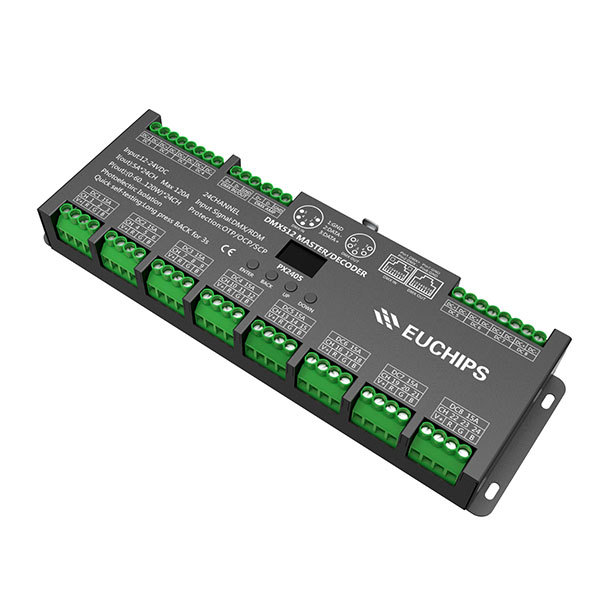12-24VDC 5A*24ch DMX512 Decoder PX2405-OLED,Whymelighting – Pro LED Strips & Diffused Blocks, Factory Direct,12-24VDC 5A*24ch DMX512 Decoder PX2405-OLED