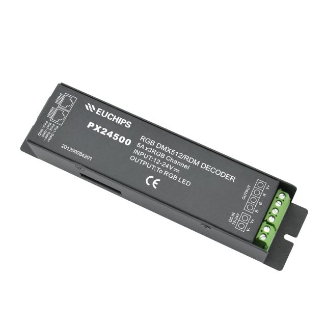 5A*3ch Constant Voltage DMX Decoder PX24500,Whymelighting – Pro LED Strips & Diffused Blocks, Factory Direct,5A*3ch Constant Voltage DMX Decoder PX24500