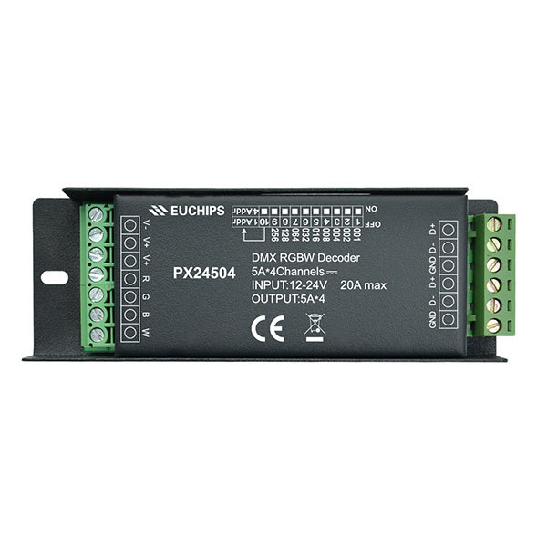 5A*4ch 240~480W 12-24VAC Connector DIP Switch CV DMX Decoder PX24504,Whymelighting – Pro LED Strips & Diffused Blocks, Factory Direct,5A*4ch 240~480W 12-24VAC Connector DIP Switch CV DMX Decoder PX24504