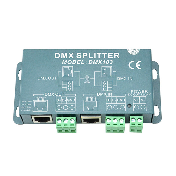 12-24VDC DMX Splitter DMX103,Whymelighting – Pro LED Strips & Diffused Blocks, Factory Direct,12-24VDC DMX Splitter DMX103