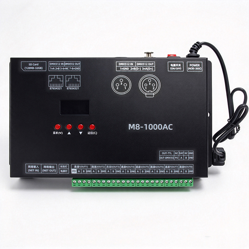 M8-1000C Magic Color LED Pixel Controller DC5-24V SPI RGBIC Programmable Controller,Whymelighting – Pro LED Strips & Diffused Blocks, Factory Direct,M8-1000C Magic Color LED Pixel Controller DC5-24V SPI RGBIC Programmable Controller