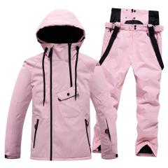 Unisex Winter Warm Ski Suit Waterproof Breathable Jacket Bib Pants Set Windproof Taped Seams Snowboarding Clothing Workwear,Yingjieli,Unisex Winter Warm Ski Suit Waterproof Breathable | Custom Hiking...