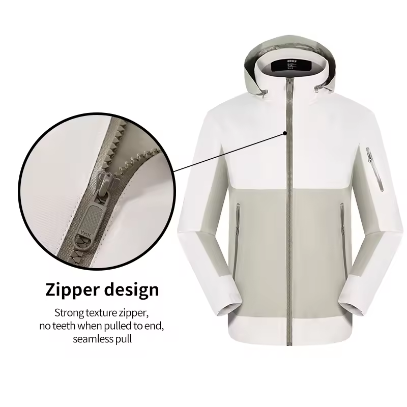 Casual Men's Plus Size Breathable Autumn Waterproof Jacket with Zipper Closure Stand Collar Lightweight Outdoor DWR,Yingjieli,Casual Men's Plus Size Breathable Autumn Waterproof | Custom...