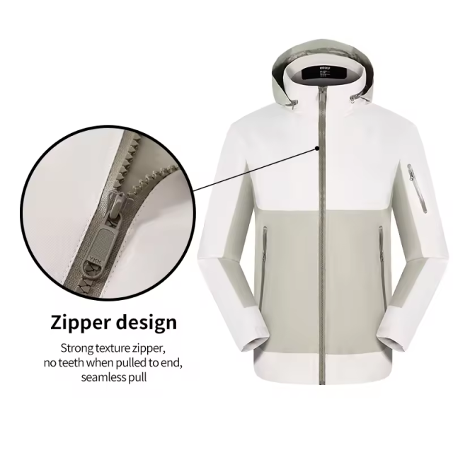 Casual Men's Plus Size Breathable Autumn Waterproof Jacket with Zipper Closure Stand Collar Lightweight Outdoor DWR,Yingjieli,Casual Men's Plus Size Breathable Autumn Waterproof | Custom...