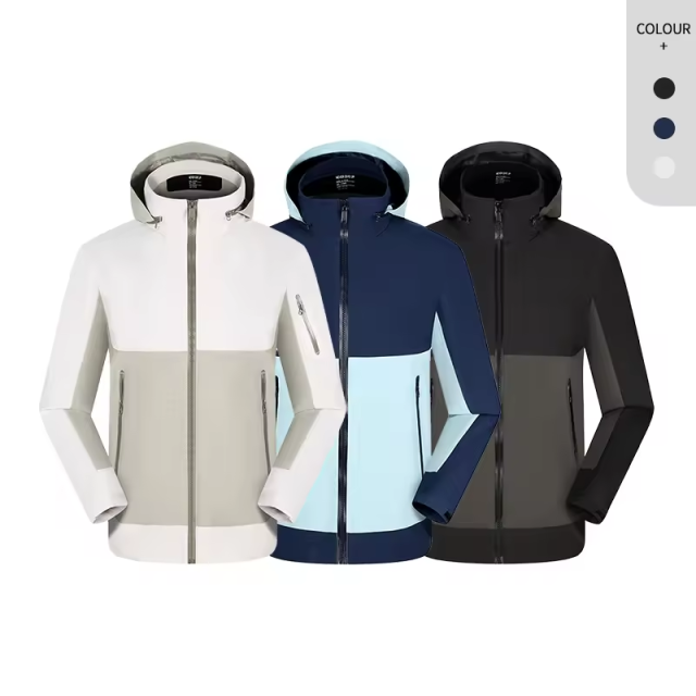 Casual Men's Plus Size Breathable Autumn Waterproof Jacket with Zipper Closure Stand Collar Lightweight Outdoor DWR,Yingjieli,Casual Men's Plus Size Breathable Autumn Waterproof | Custom...